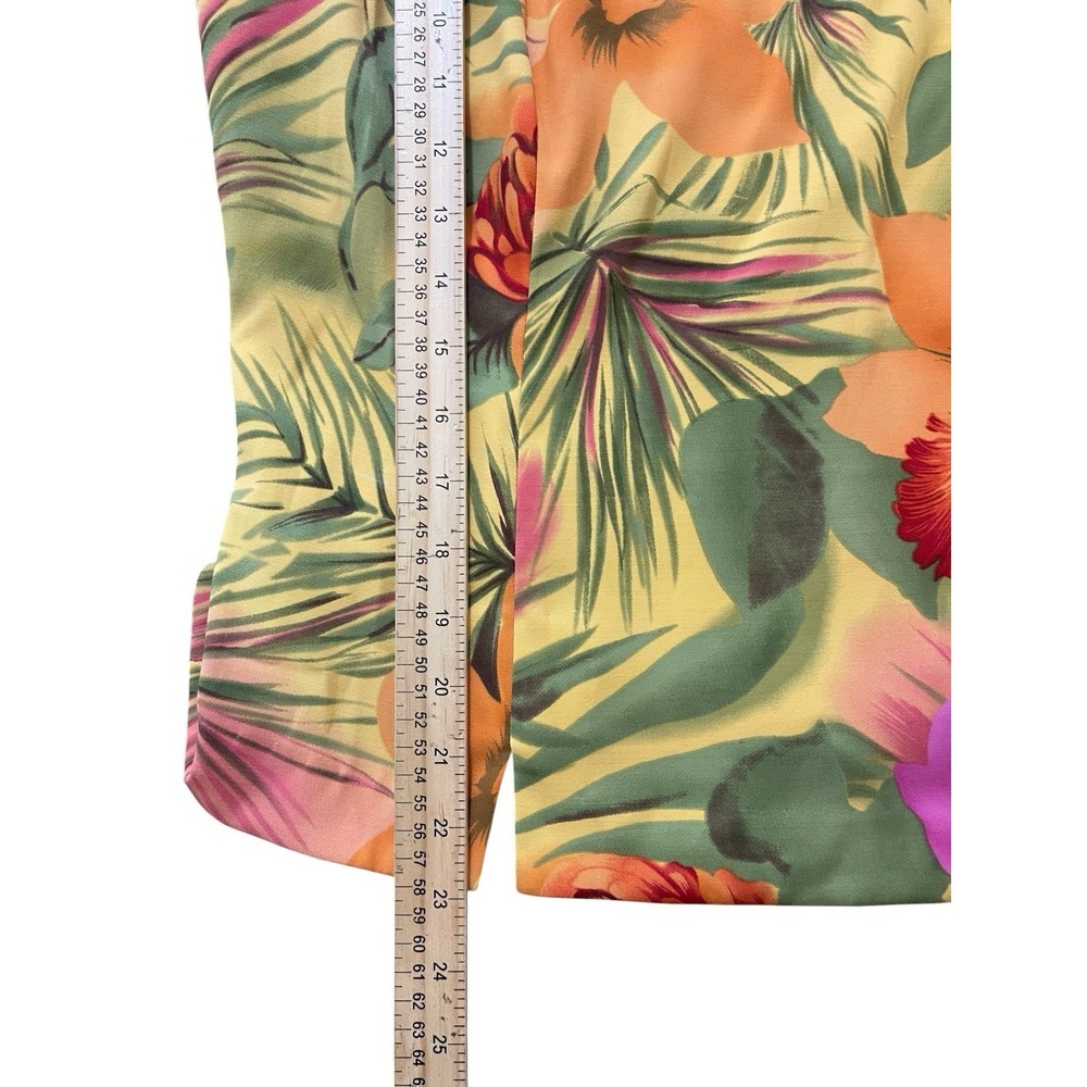 Vtg Dressbarn Sz 14 Sleeveless Tank Blouse Tropical Resort Vibrant Hawaiian - Picture 3 of 6